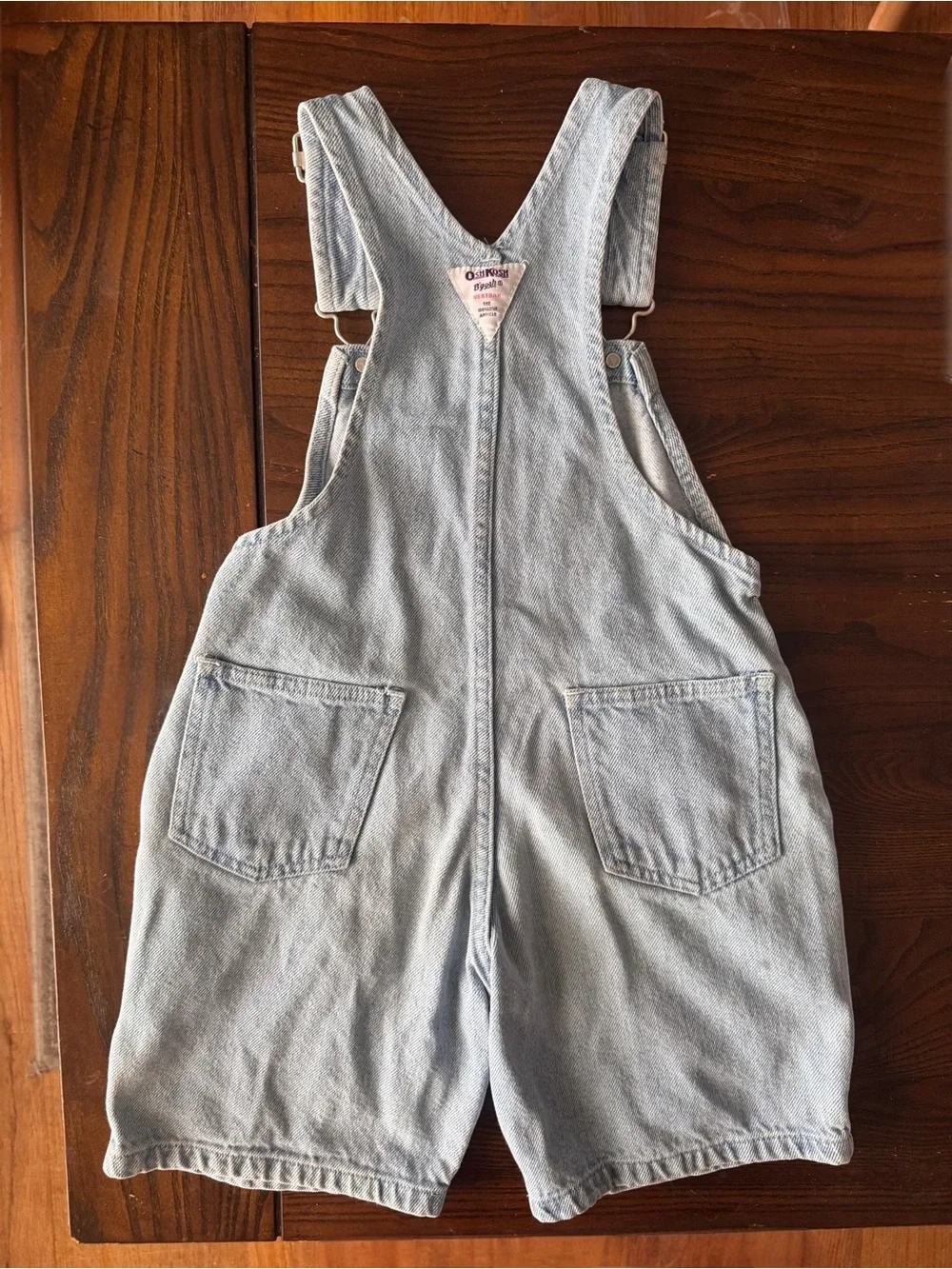 Vintage 90s OshKosh B’gosh Westbank Denim Shortalls Overalls Size 5 Light Wash
